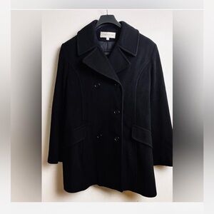 JONES NEW YORK - black wool Peacoat,  Size : 10. 
EUC